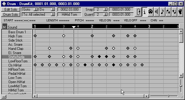 Drum Edit Drum Edit can be used to edit MIDI Tracks. It can also be used in a more advanced context, for editing Drum Tracks. See the chapter Drum Edit and Drum Tracks.