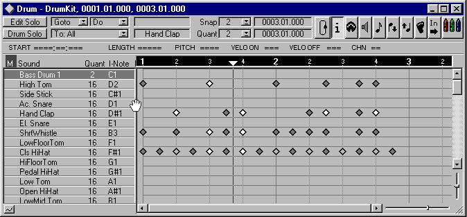 Setting up and changing the Drum Map You can easily change an existing drum map, or set up a whole new one to fit the percussion and drum setups in your MIDI instruments.