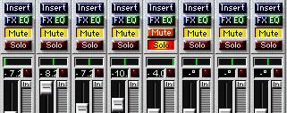 Using Mute and Solo For each audio channel, there is a Mute and a Solo button, which can be of great use when you want to listen closely to one or several audio channels.