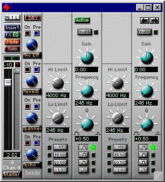 Making Equalizer settings Cubase VST is equipped with a powerful equalizer.