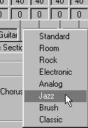 Selecting Sounds You can select a General MIDI sound for each MIDI channel (except channel 10, which is used for drums) by using the hierarchical Program pop-up menus at the bottom of each channel