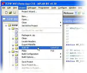 Figure 34: Build All By monitoring the Output window in MPLAB, you will be