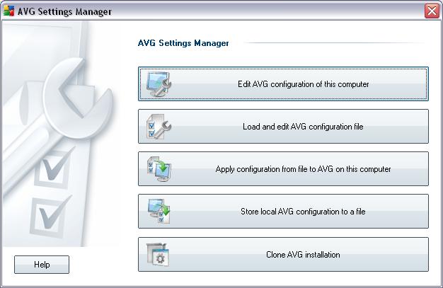 9. AVG Settings Manager Please note: This tool is a part of the AVG installation!