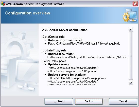 Check the Update Anti-Spam via AVG Admin Server item to update Anti-Spam database directly via the AVG Admin Server.