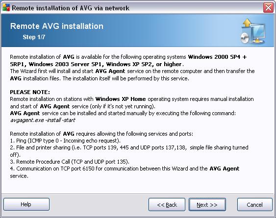 Creation of AVG installation script This option allows you to create an installation script and a batch file for local installation or installation from a removable media/network folder. 4.5.
