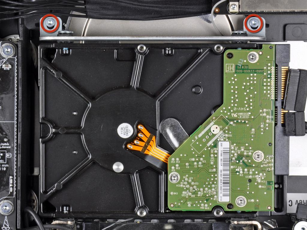 imac Intel 27" EMC 2390 Hard Drive Replacement Step 11 Remove the two T10 Torx screws
