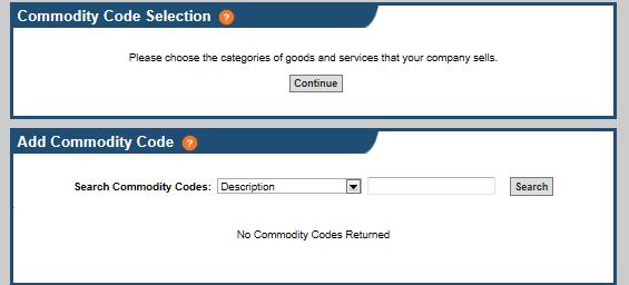You can designate the UNSPSC commodity codes for goods/services you provide.