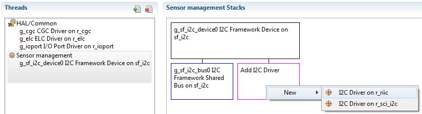 Select the highlighted component to add a new I2C driver, New I2C Driver on r_riic : With the component still selected, change Channel to 1