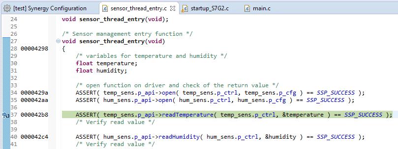 c with readtemperature function and select Run Toggle Breakpoint from the menu: You can now start the Debug by