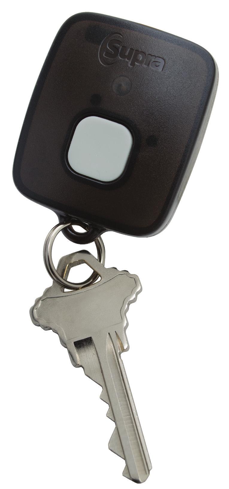 Simply press the button when prompted ekey Fob works with the ekey application on a real estate agent s smartphone to