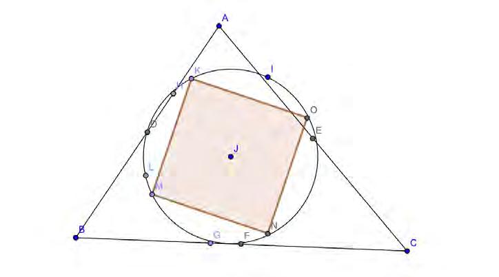 Lesson 32 Exit Ticket Sample Solutions Construct a nine-point circle, and then inscribe a square in the circle (so that the vertices of the square are on the circle).