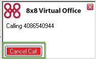 Answer the 8x8 phone and your call is connected.