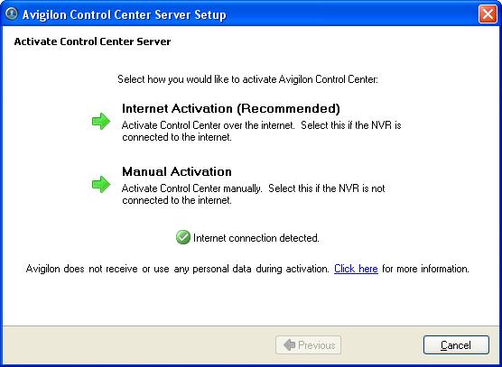 Figure 3.4: License Activation Method Dialog 4 Enter the product key, a check mark will appear if it is valid. Click Next.