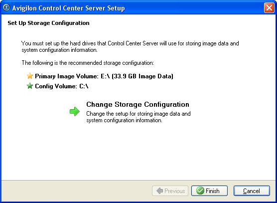 3 In the Manage Storage window, you can see the current storage configuration. Figure 3.