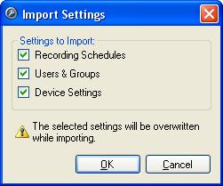 Figure 4.14: Control Center Admin Tool 3 In the Select File to Import window, browse to the location of the file you want to import.