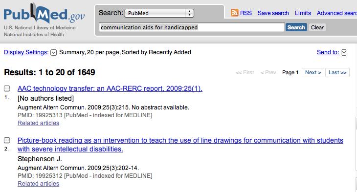 NCBI Results Page in PubMed Database Clicking on the second record, we get a full citation having an abstract