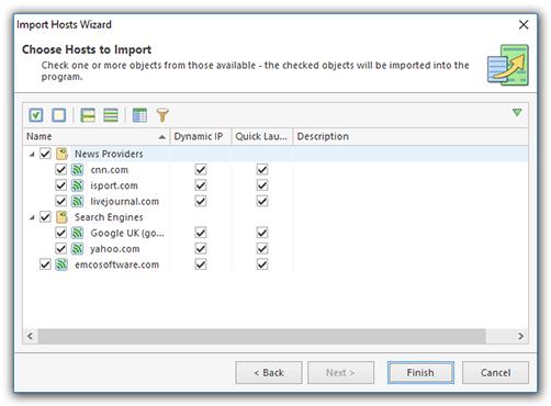 Hosts Management On the next page of the Import Hosts Wizard, you are offered to choose the file you are going to import hosts information from.