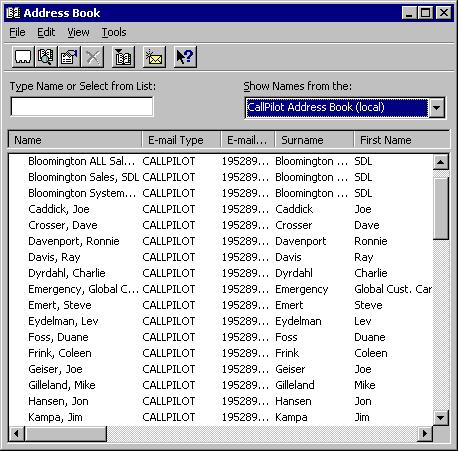Addressing messages To address a message from an Address Book You can address a CallPilot message from the Address Book on the server, or you can select addresses from any available Address Book.