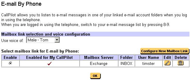 Setting up telephone access to e-mail To set up access to your e-mail accounts from CallPilot, see Setting up links to your e- mail accounts, on page 53.