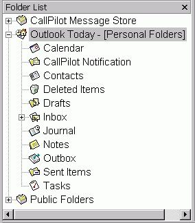 Creating a notification holding folder You can create a holding folder for your CallPilot e-mail notification messages so that they are stored separately from your other messages.