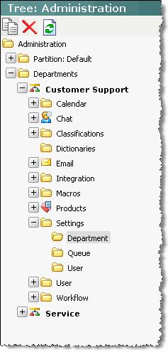 In Administration Console, navigate to Settings > Department under your department. Locate the department settings folder for your department 3. In the List pane, select Department Settings Group. 4.