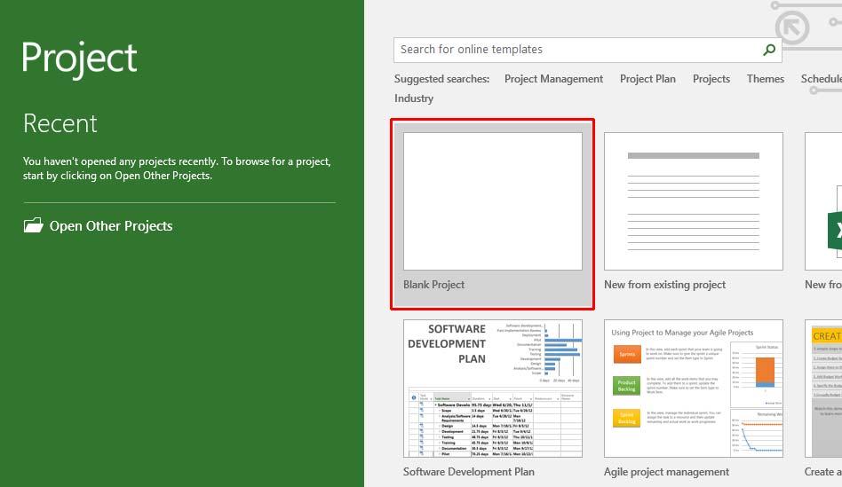 Microsoft Project 2016 Foundation - Page 7 This will display a new, blank project