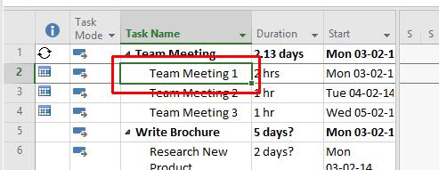 Microsoft Project 2016 Foundation - Page 78 Double click on the Team Meeting