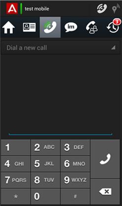 Handling Calls After you select a call facility, the Status bar shows an icon specific to that call facility. 3.