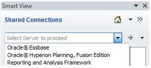 Smart View Connections 3 Smart View Shared Connections: 1. Essbase: Creates ad hoc queries from CalPlanning data cubes. 2. Hyperion Planning: Open data input forms from CalPlan and HCP.