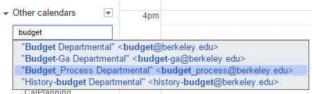 Type Budget_Process to locate Budget_Process Departmental <budget_process@berkeley.edu> 3.