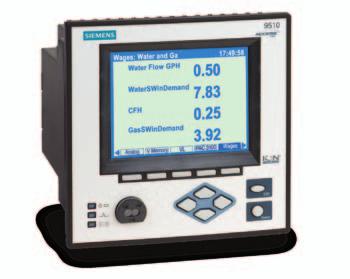 9510 RTU Data Concentrator Siemens Advanced Data Recorder and Central Display 9 POWER The 9510-RTU unit can serve many uses through out a facility.