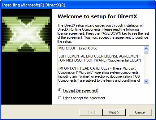 I. DirectX Driver Installation Before inserting the card and drivers, you need to install DirectX 9.0c.