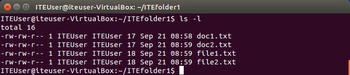 Use the ls command to verify the folder creation. h. Type cd.. to change the current directory. Each.. is a shortcut to move up one level in the directory tree. After issuing the cd.