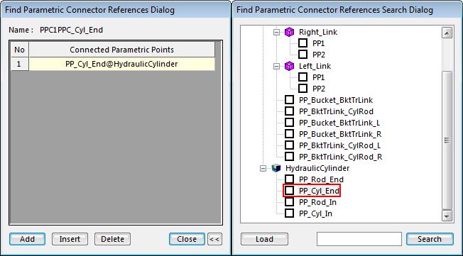 4. In the Point text box, select PP_DipperStick_Cyl, by doing one of the following: Double-click the text box, and enter the name of the parametric point.
