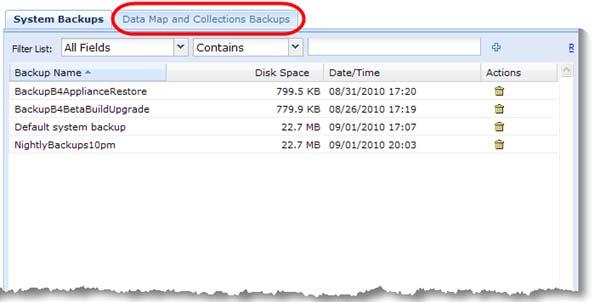 Backup and Restore: Creating Collections Backups PAGE: 116 4. Click Submit to apply the change.