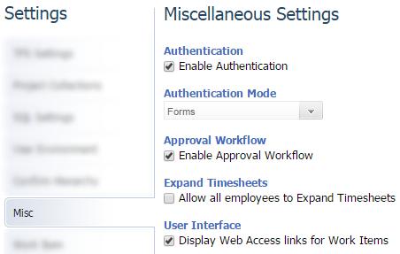2. Application Configuration 26 2.13 Miscellaneous In Miscellaneous section are grouped some important settings that haven t find their place in other configuration sections yet.