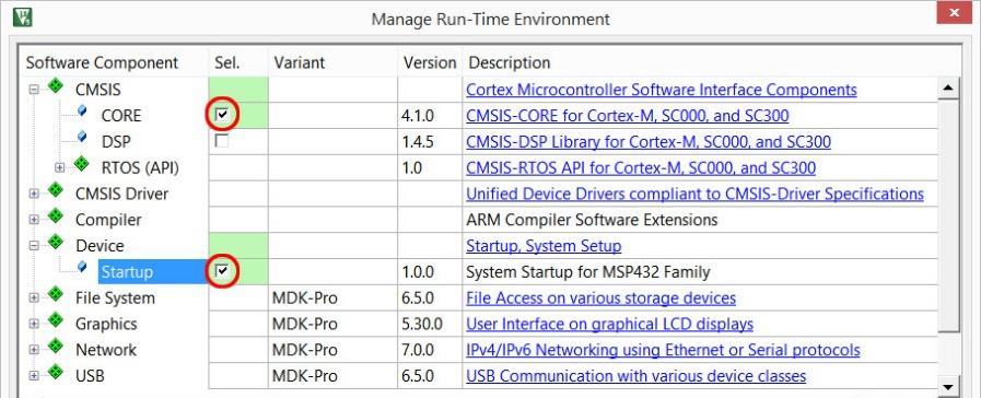 15. The Manage Run-Time Environment window will replace the CPU window.