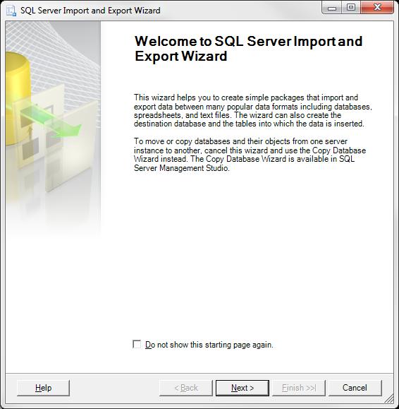 d. 3. On the Choose a Data Source window: a. If using SQL Server 2008 R2 choose SQL Server Native Client 10.0. If using SQL Server 2014 choose SQL Server Native Client 11.0 b. Enter the server name.