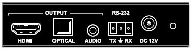 RS232: RS232 control port 5. DC 12V: DV 12V power supply unit input connector 6. POWER STATUS LED 1.