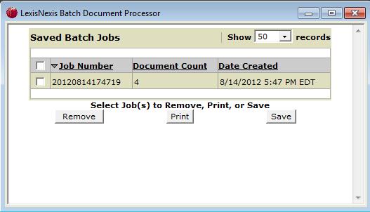 Batch Document Processor Tips Your batches will be saved in the Batch Document Processor for 30 days or until you remove them, whichever comes first. 7.