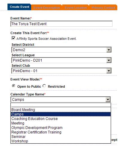 Check box options: Requires registration must be checked for the event to be registered to Check requires payment if fees will be collected online Check Auto Accept to have the system accept