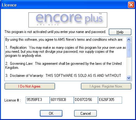 Encore Plus for 88RS User Manual Issue 3.1 Help Menu Contents Opens any user-set PDF Manual as determined by the Help Settings options below.
