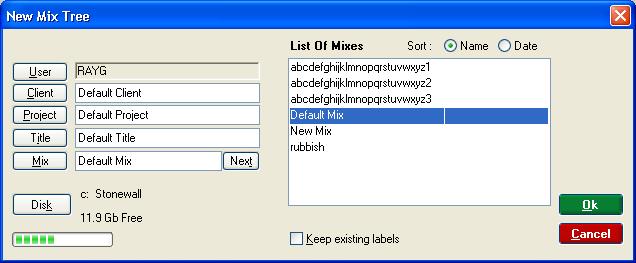 Encore Plus for 88RS User Manual Issue 3.1 File Menu New Mix If Automation is switched off, it opens the New Mix dialogue, asking if you want to start automating.