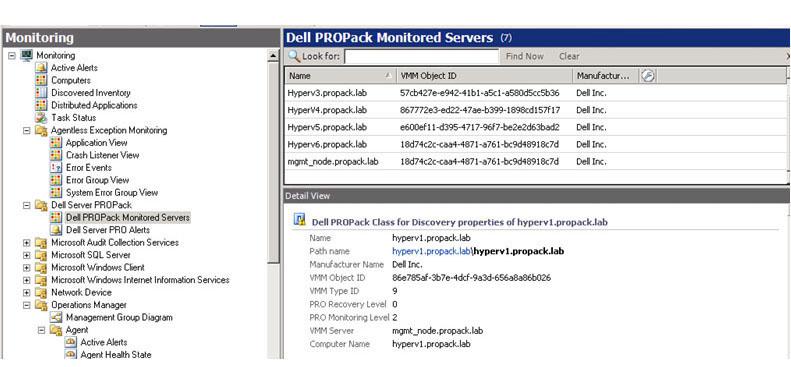 The alerts are displayed on the right-side of the screen, as shown in the following figure. State View Displays the discovered Dell system objects in a tabular format.