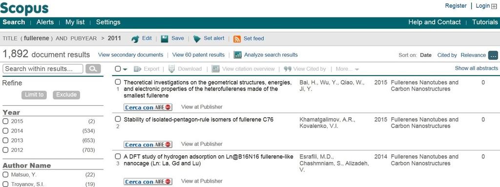 SCOPUS: OTHER RESULTS secondary documents are references from records