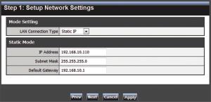 6. Select DHCP to have the TEW-640MB automatically obtain an IP address from your DHCP server (router).