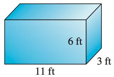 Example 1: Volume and Surface Area Determine the volume and surface area of the following threedimensional figure.
