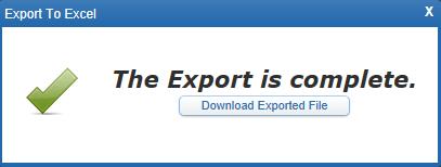 The information in the Export is based upon the View and