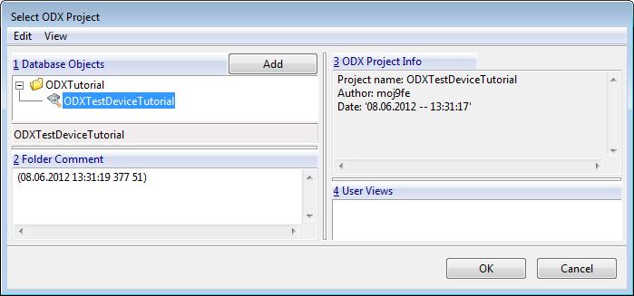 ODX-LINK Tutorial ETAS The dialog window for selecting the ODX