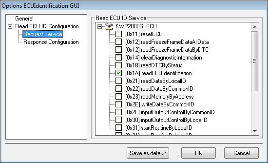 ETAS ODX Link Menus and Functions Click Request Service in the left-hand window. Select the service you want to assign to this function.